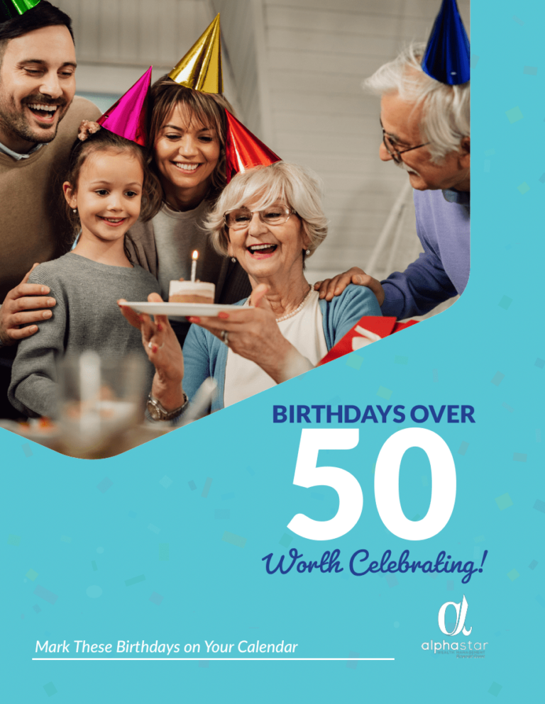 Milestone Birthdays After 50 White Paper Thumbnail